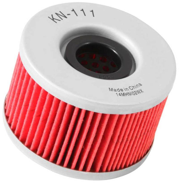 K&N Honda 2.719in OD x 1.781in H Oil Filter - KN-111 for 2006-2023 Honda TRX680FA FourTrax Rincon - front view