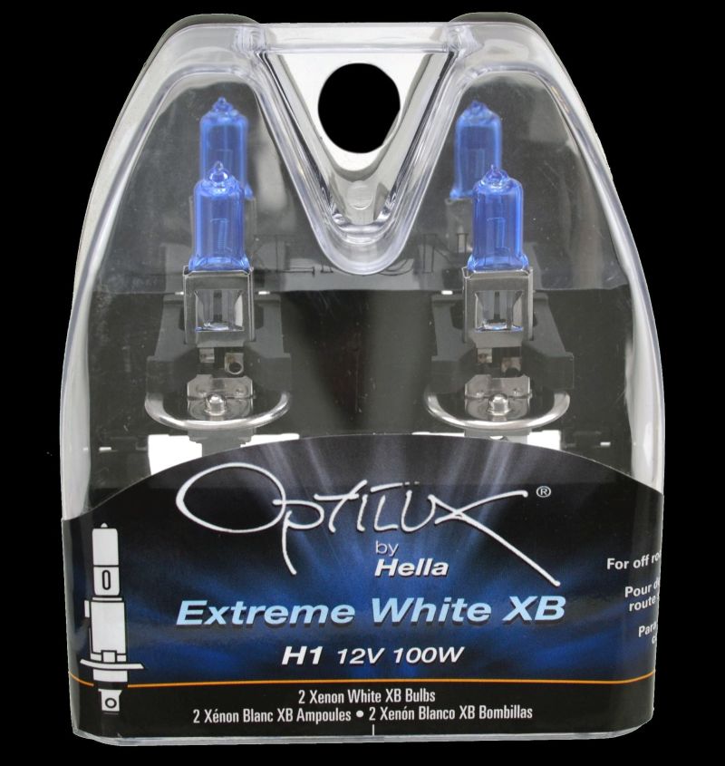 Hella Optilux H1 100W XB Extreme White Bulbs (Pair) - H71070227