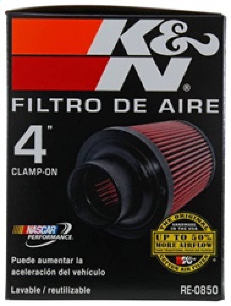 K&amp;N Universal Air Filter (4in. Flange / 6in. Base OD / 4-5/8in. Top OD / 6in. Height) - RE-0850