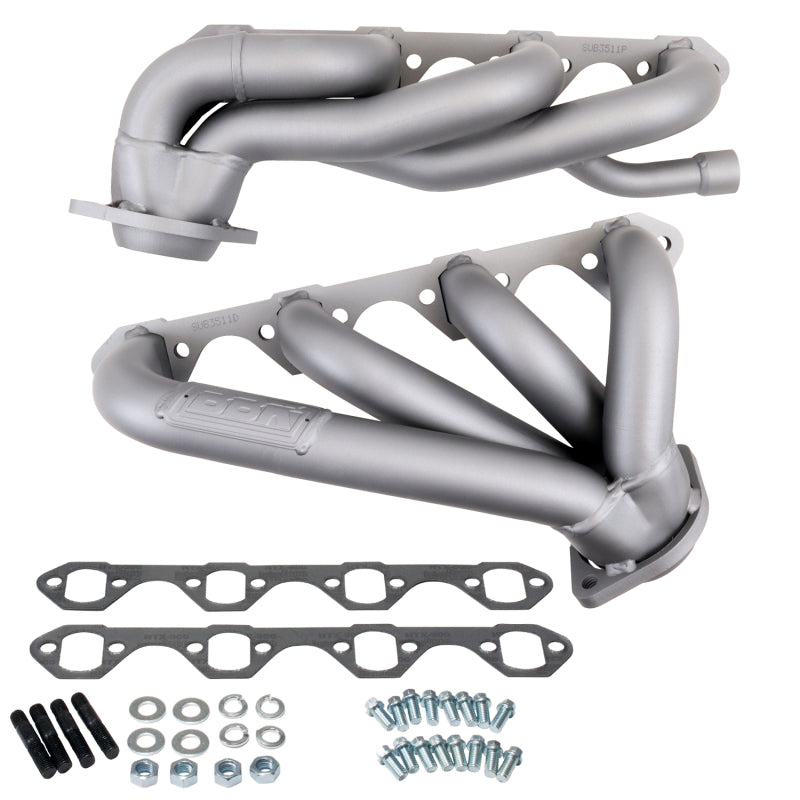BBK 87-95 Ford F150 Truck 5.8 351 Shorty Unequal Length Exhaust Headers - 1-5/8 Titanium Ceramic - 3511