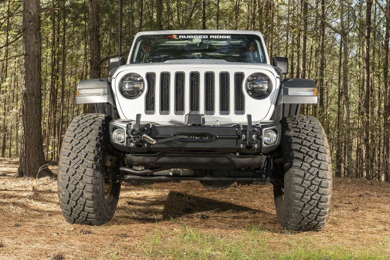 Rugged Ridge Arcus Front Bumper Set W/Tray & Hooks 18-20 Jeep Wrangler JL/JT - 11549.04 for 2018-2026 Jeep Wrangler - front v