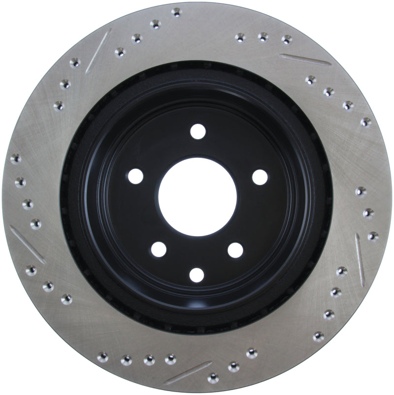 StopTech 06-07 350Z / 05-07 G35 / 06-07 G35X SportStop Slotted &amp; Drilled Rear Left Rotor - 127.42088L