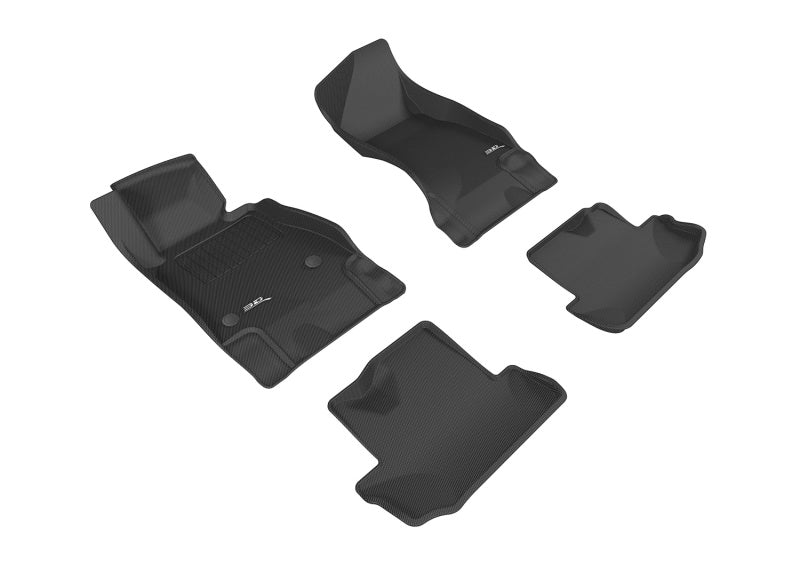 3D MAXpider 2016-2020 Chevrolet Camaro Kagu 1st &amp; 2nd Row Floormats - Black - L1CH06901509