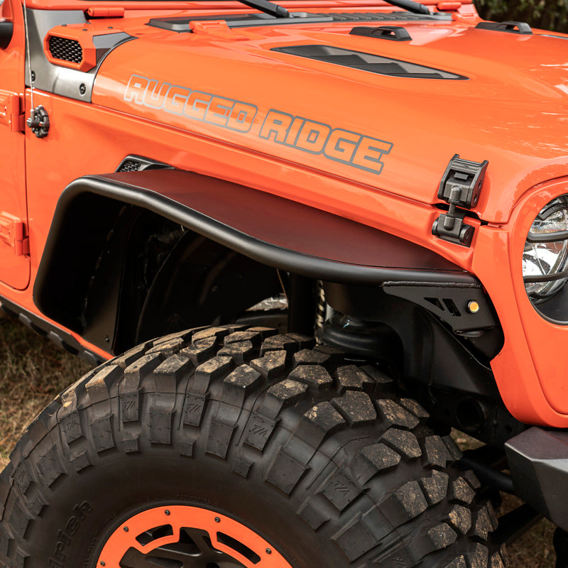 Rugged Ridge HD Steel Tube Fenders Full Set Black 18-19 JL - 11615.73