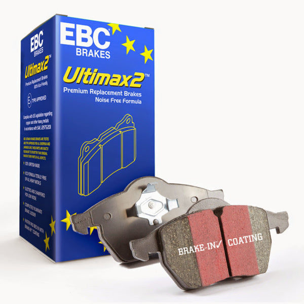 EBC 10+ Lexus GX460 4.6 Ultimax2 Rear Brake Pads - UD606 for 2003-2023 Lexus GX - front view