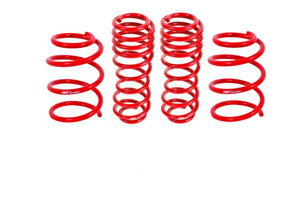 BMR 05-14 S197 Mustang GT Handling Version Lowering Springs (Set Of 4) - Red - SP065R for 2005-2014 Ford Mustang - front view
