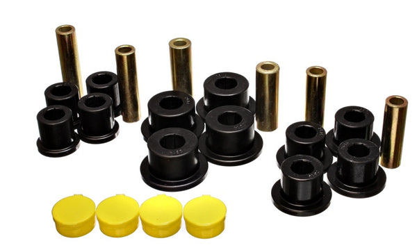 Energy Suspension 02-05 Dodge Ram 1500 2WD Black Rear Leaf Spring Bushing Set - 5.2115G for 2002-2005 Dodge Ram 1500 - front 