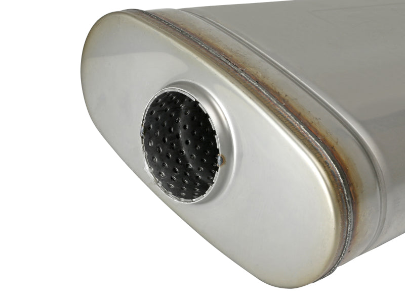 aFe MACH Force XP 304 Stainless Steel Muffler 2.5in Center/Offset 18in L x 9in W x 4in H - 49M30019