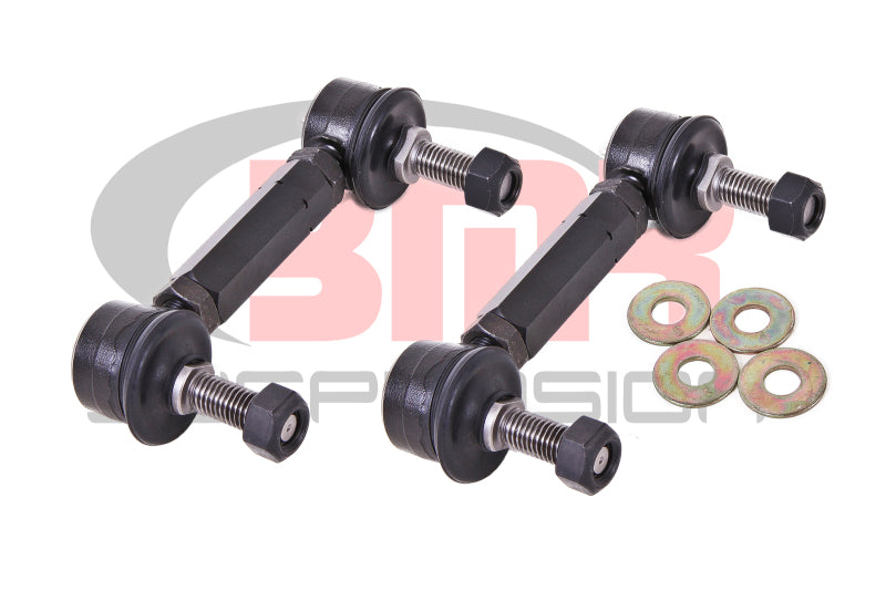 BMR 15-23 S550 Mustang Rear Sway Bar End Link Kit - Black - ELK014