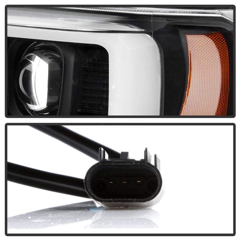 Spyder Ford F-250/350/450 08-10 V2 High-Power LED Headlights-Switch Back-Black PRO-YD-FS08PL-SBLB-BK - 5087751
