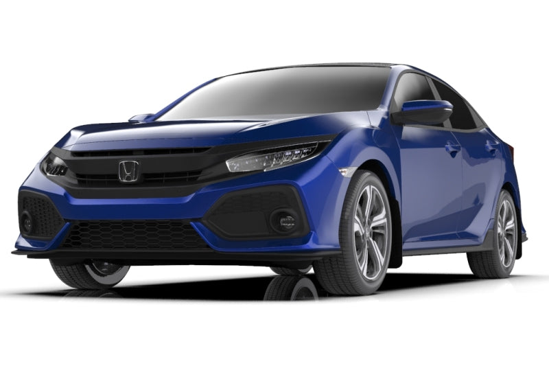 Rally Armor 17-21 Honda Civic EX / EX-L / LX (Hatchback) Black UR Mud Flap White Logo - MF71-UR-BLK/WH