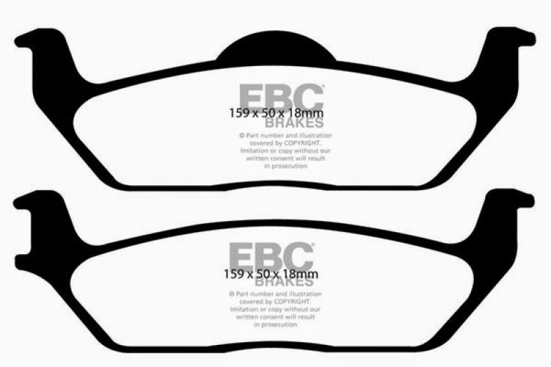 EBC 11 Ford F150 3.5 Twin Turbo (2WD) 6 Lug Greenstuff Rear Brake Pads - DP61697
