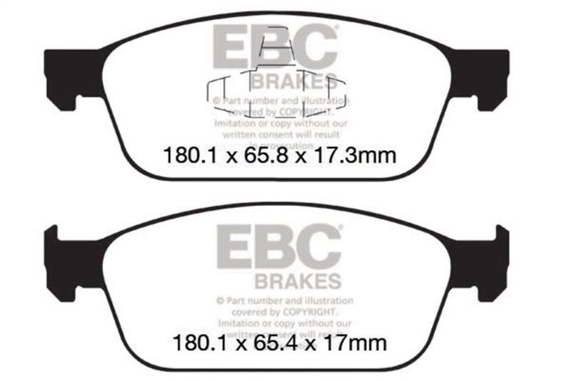 EBC 12+ Ford Focus 2.0 Turbo ST Yellowstuff Front Brake Pads - DP42145R
