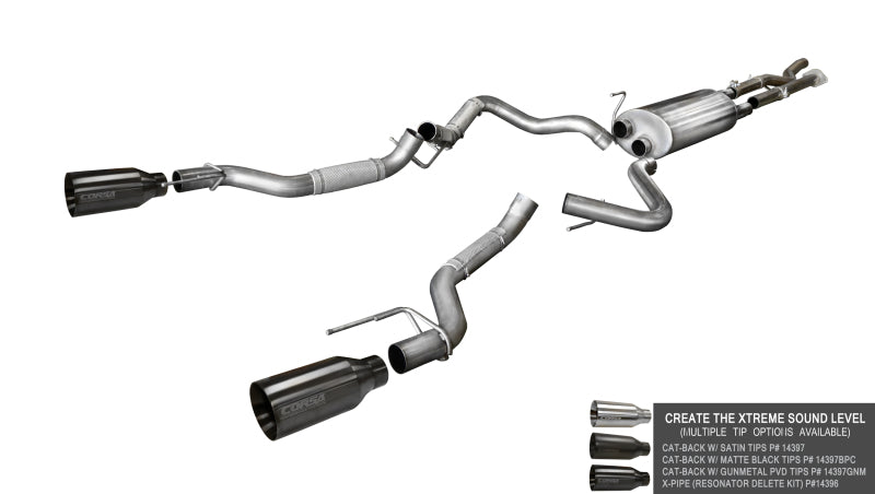 Corsa 2017 Ford F-150 Raptor 3.5L V6 Super Cab / Super Crew Cab 3.0in Muffler Upgrade Kit - 14398