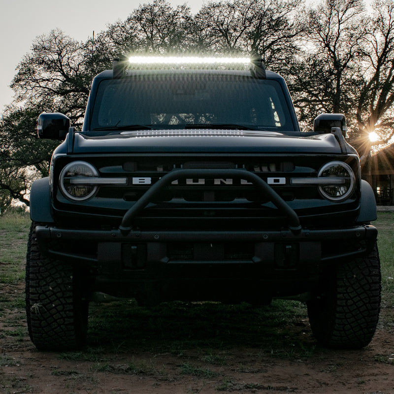 Rigid Industries 2021 Ford Bronco Roof Rack Light Kit (Incl. SR spot/flood Combo Bar) - 46726