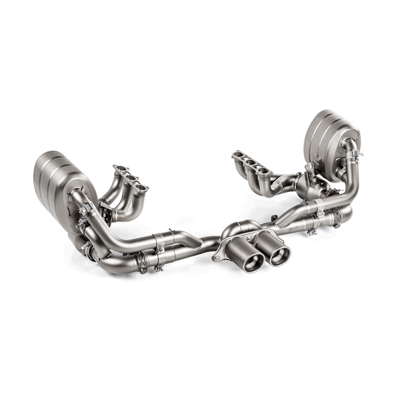 Akrapovic 2018 Porsche 911 GT3 (991.2) Slip-On Race Line (Titanium) w/Header/Tail Pipes - S-PO/TI/8-TP-E