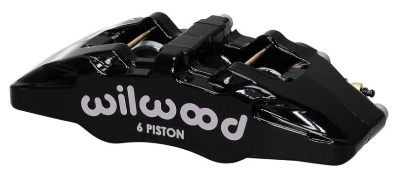 Wilwood Caliper-Forged Dynapro 6 5.25in Mount-R/H 1.62/1.38in/1.38in Pistons .81in Disc - 120-13428-BK