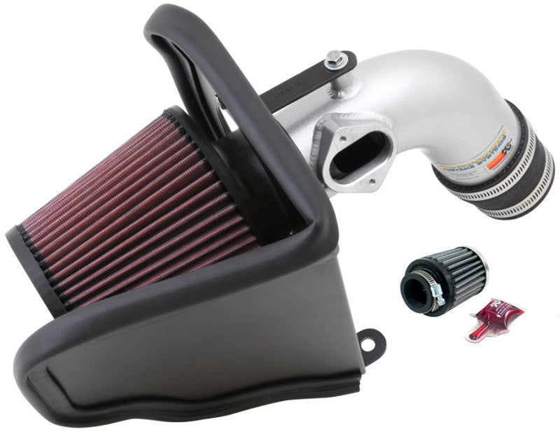 K&N 12 Chevy Sonic 1.8L Silver Typhoon Cold Air Intake - 69-4525TS for 2012-2017 Chevrolet Sonic - front view
