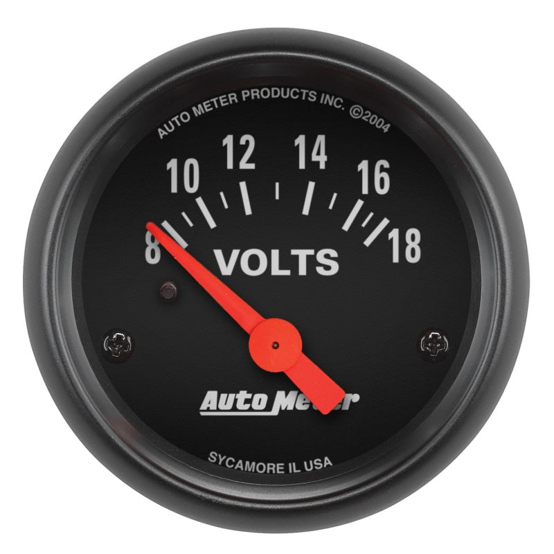 Autometer Z-Series 52mm 8-18 Volts Volmeter Gauge - 2645
