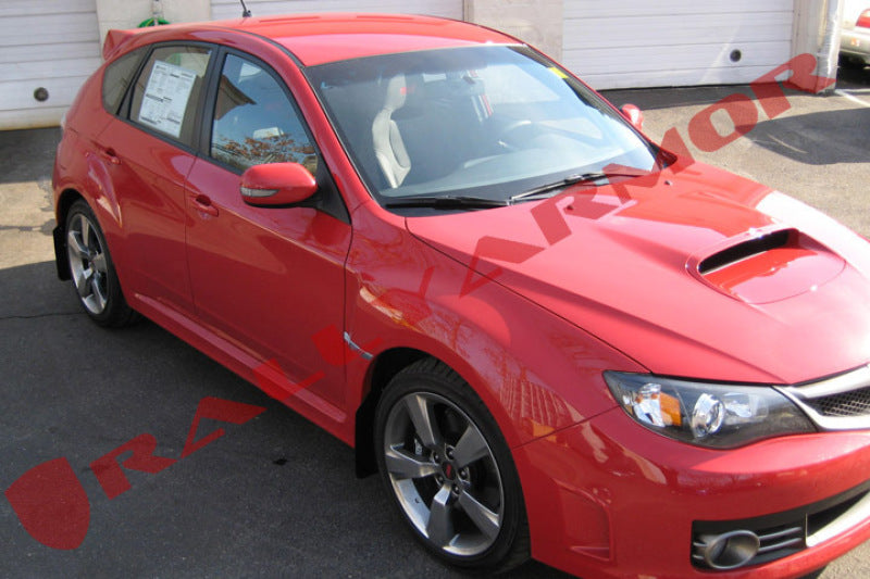 Rally Armor 08-11 Subaru STI (Hatch Only) / 11-14 WRX (Hatch Only) Black UR Mud Flap w/ Red Logo - MF15-UR-BLK/RD