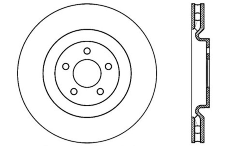 StopTech Slotted &amp; Drilled Sport Brake Rotor - 127.61089L