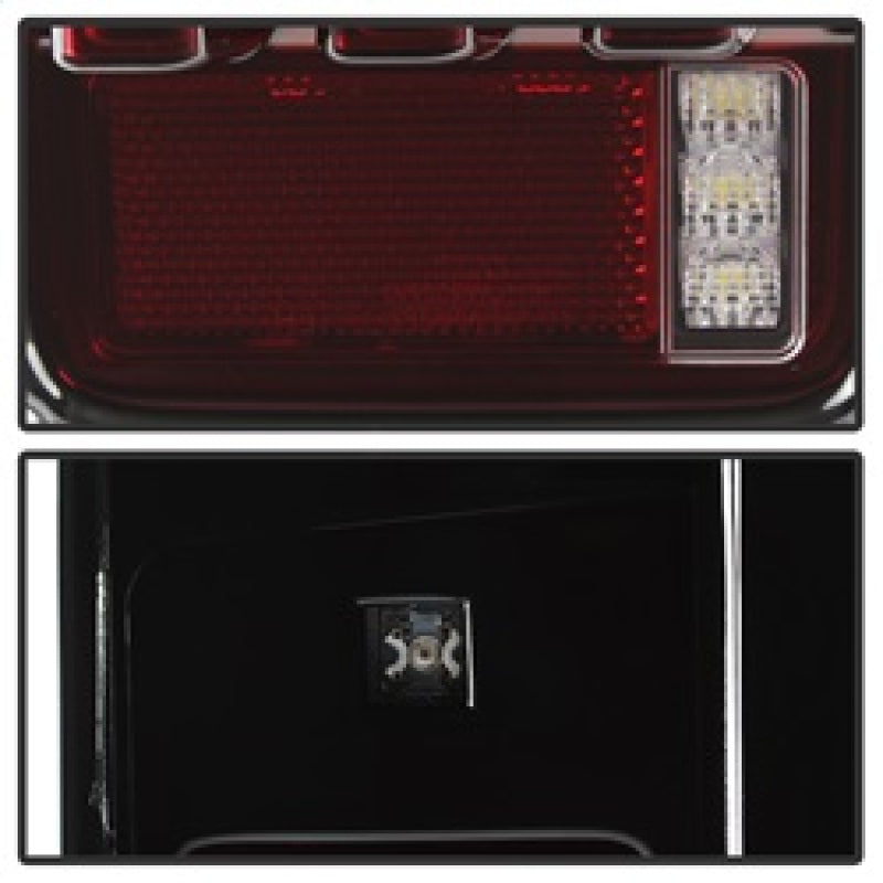 Spyder 07-16 Jeep Wrangler Version 2 Light Bar LED Tail Lights - Red Clear (ALT-YD-JWA07V2-LBLED-RC)