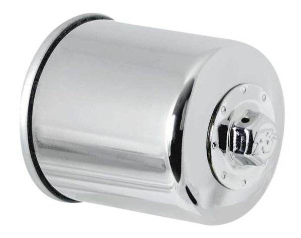 K&N Honda / Kawasaki / Yamaha / Polaris / Victory 2.688in OD x 3.344in H Oil Filter - Chrome - KN-303C for 1988-2007 Honda VT