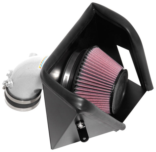 K&N 2018 Kia Stinger L4-2.0L F/I Silver Typhoon Short Ram Intake - 69-5320TS for 2019-2023 Genesis G70 - front view