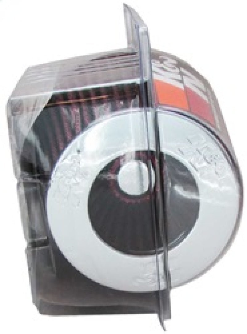 K&N Universal Air Filter Chrome Round Tapered Red - 4in Flange ID x 1.125in Flange Length x 5.5in H - RG-1001RD