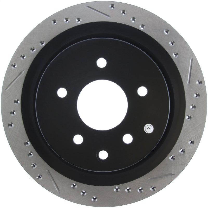 StopTech 06-07 350Z / 05-07 G35 / 06-07 G35X SportStop Slotted &amp; Drilled Rear Left Rotor - 127.42088L