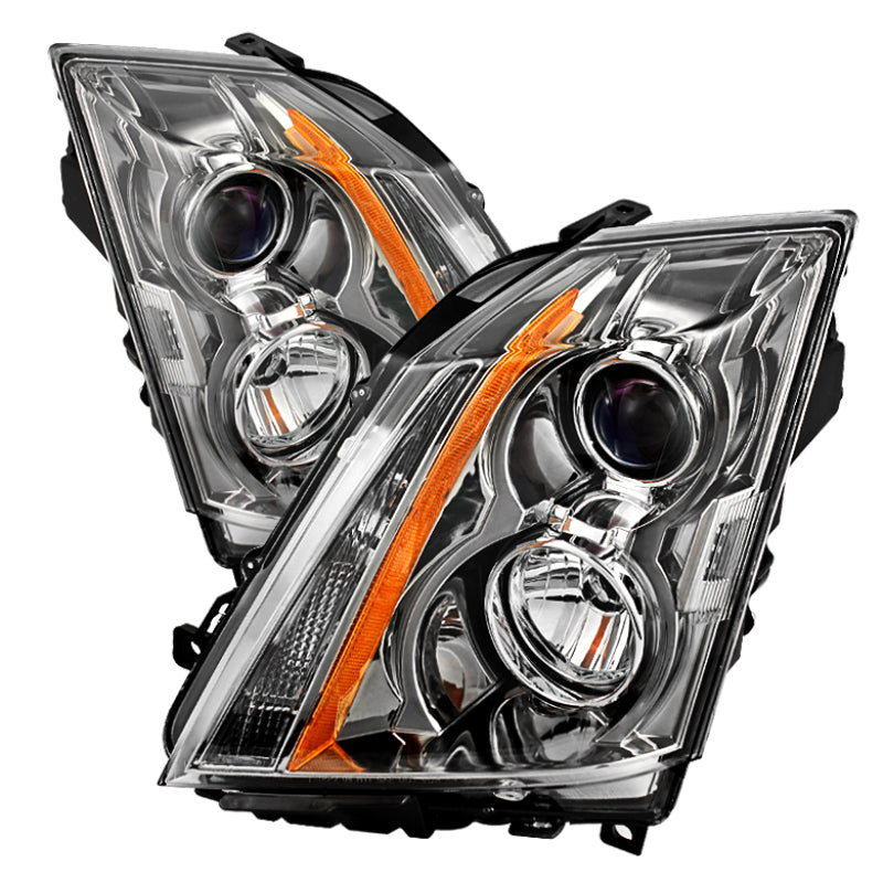 Xtune Cadillac Cts 08-12 / CTS-V 09-12 Halogen Onlyprojector Headlights Chrome HD-JH-CACTS08-AM-C - 9027246