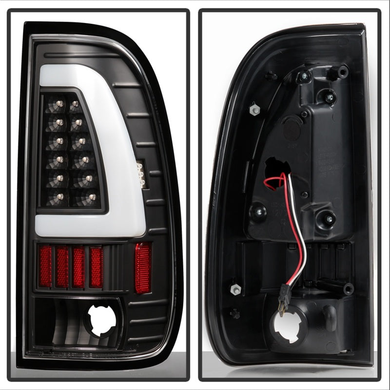 xTune Ford F150 Styleside 97-03 Light Bar LED Tail Lights - Black ALT-ON-FF15097-LBLED-BK - 5082084