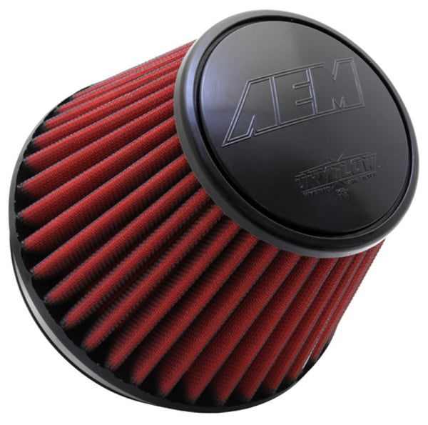 AEM Dryflow 6in. X 6in. Round Tapered Air Filter - 21-210EDK by AEM Induction - front view