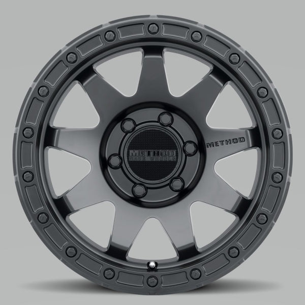 Method MR317 17x8.5 0mm Offset 6x5.5 106.25mm CB Matte Black Wheel - MR31778560500 by Method Wheels - front view