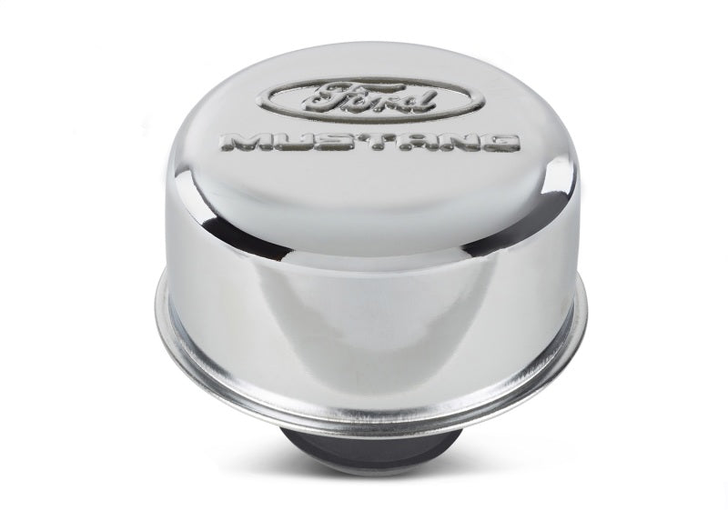 Ford Racing Chrome Breather Cap w/ Ford Mustang Logo - 302-220