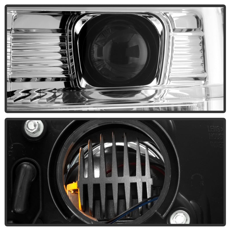 Spyder Ford F-250/350/450 08-10 V2 High-Power LED Headlights-Switch Back-Chrome PRO-YD-FS08PL-SBLB-C - 5087744