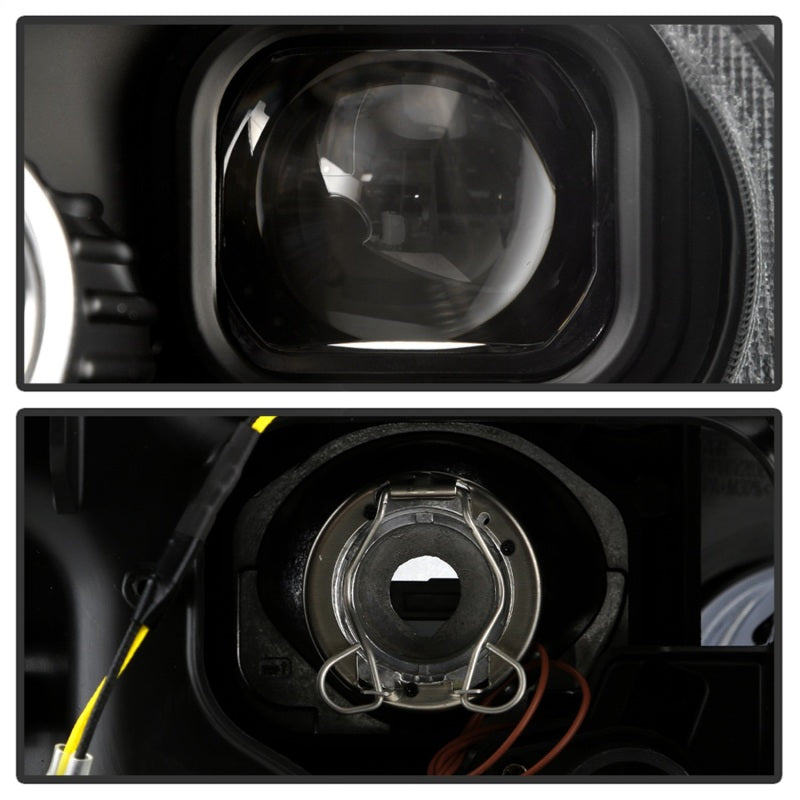 Spyder Mini Cooper 07-12 V2 Halogen Model Only Projector Headlights - Black PRO-YD-MC07V2SI-SBLB-BK - 5088215