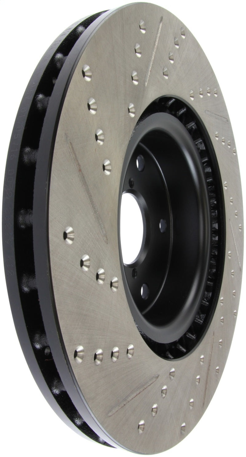 StopTech 05-10 Subaru Impreza WRX/STi Slotted & Drilled Left Front Rotor - 127.47022L for 2005-2014 Subaru Impreza - alternat