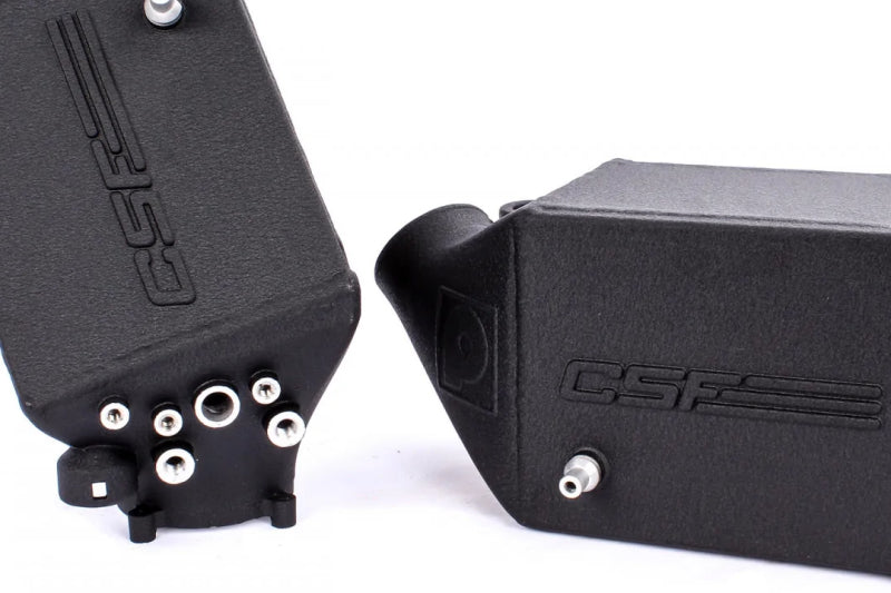 CSF 12-16 BMW M5 (F10) / 12-18 BMW M6 (F06/F12/F13) Twin Charge-Air-Cooler Set - Crinkle Black - 8109