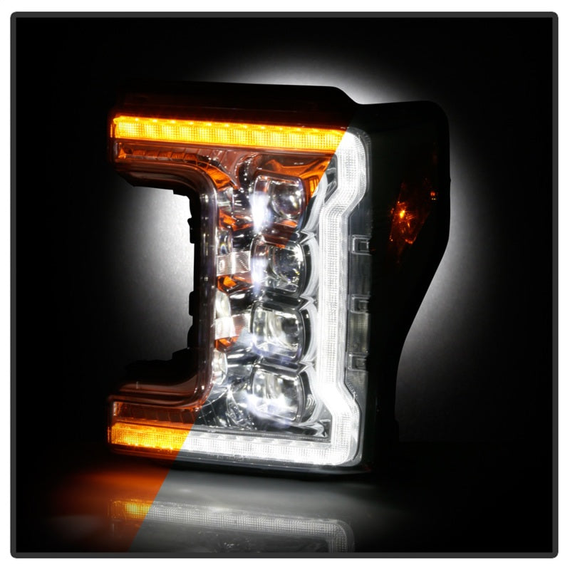 Spyder Ford F-250/F-350/F450 17-18 Full LED Headlights Black PRO-YD-FS17HALAP-SEQ-C - 5087447