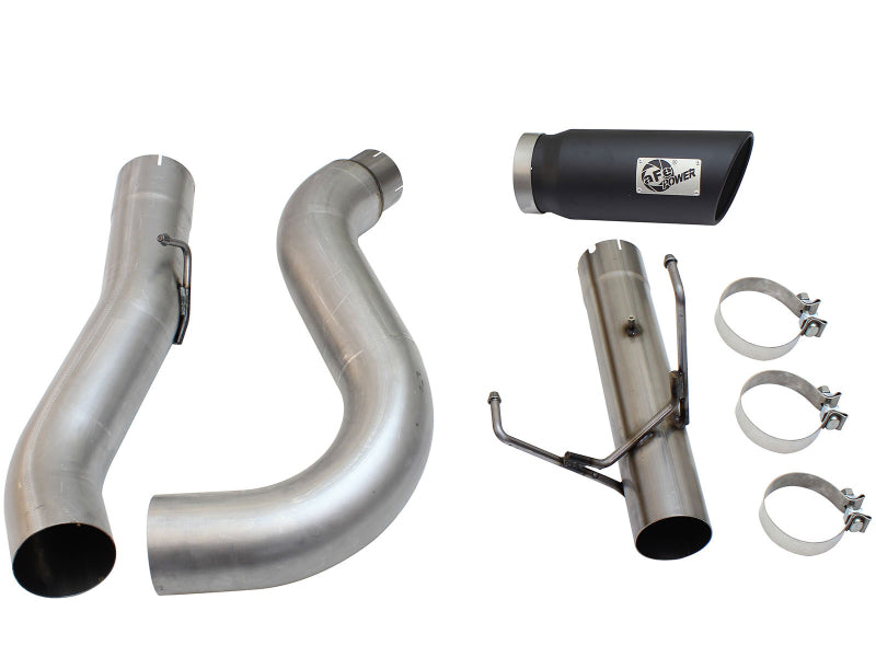aFe MACHForce XP Exhaust Large Bore 5in DPF-Back Alu. 13-15 Dodge Trucks L6-6.7L (td) *Black Tip - 49-02051-1B