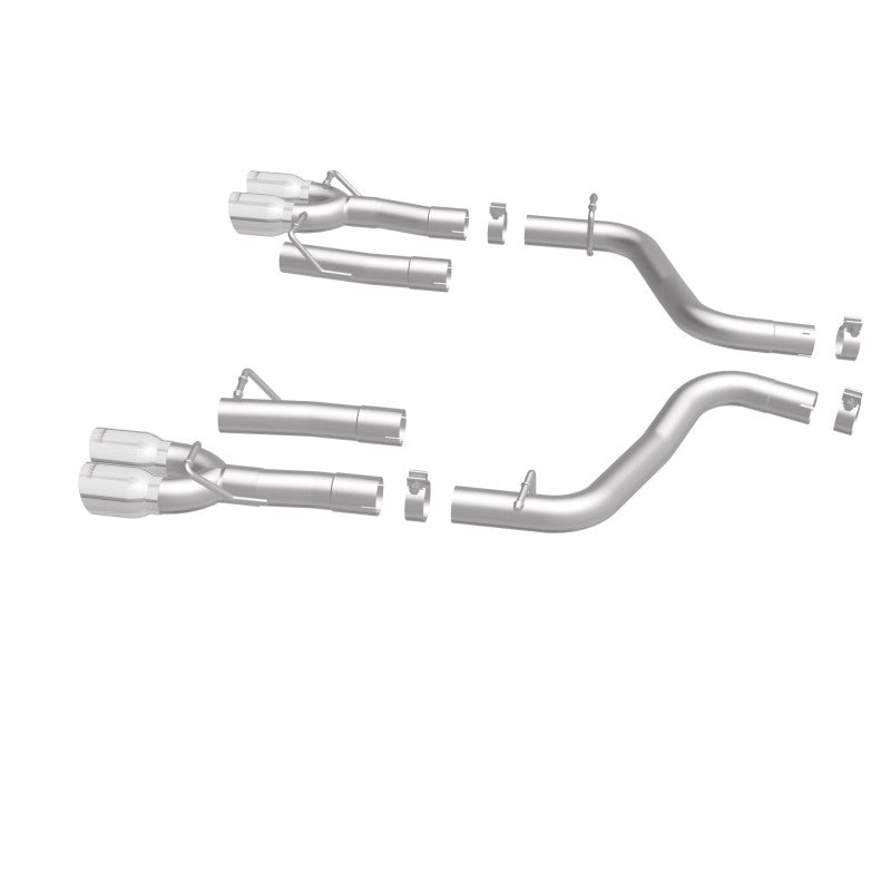 MagnaFlow Axle-Back, SS, 2.5in, Quad Split Rear 3.5in Tip 2015 Dodge Challenger 3.6L V6 - 19218