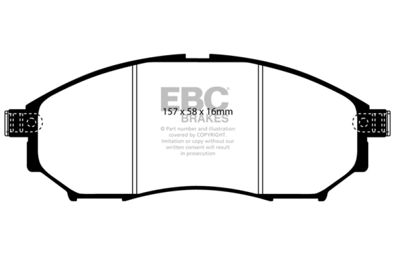 EBC 08-13 Infiniti EX35 3.5 Yellowstuff Front Brake Pads - DP41671R
