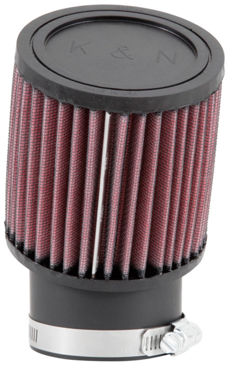 K&N Filter Universal Rubber Round Straight Filter 20 Deg Angled 2-7/16in Flange 3-3/4in OD 4in H - RU-1750