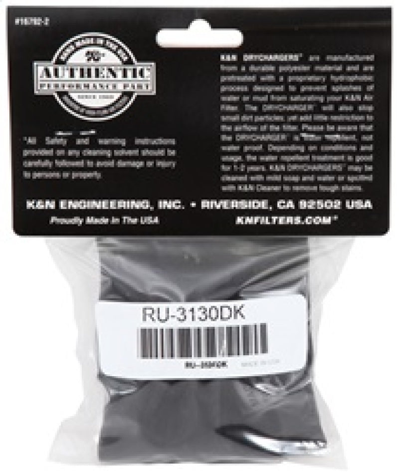 K&N Air Filter Wrap Black RU-3130 - RU-3130DK by K&N Engineering - close-up