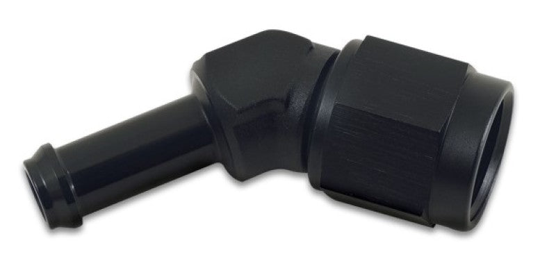 Vibrant Female AN to 45 Degree Barb AL Fitting (-6AN to 3/8in Barb) - 12016