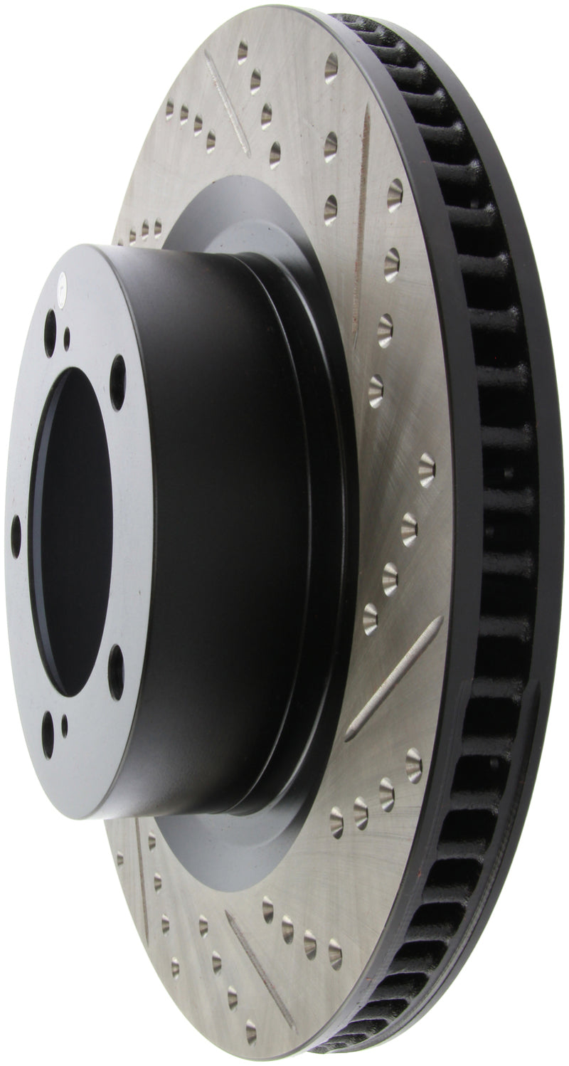 StopTech 07-09 Toyota Tundra / 08-09 Toyota Sequoia Front Left Slotted & Drilled Rotor - 127.44156L