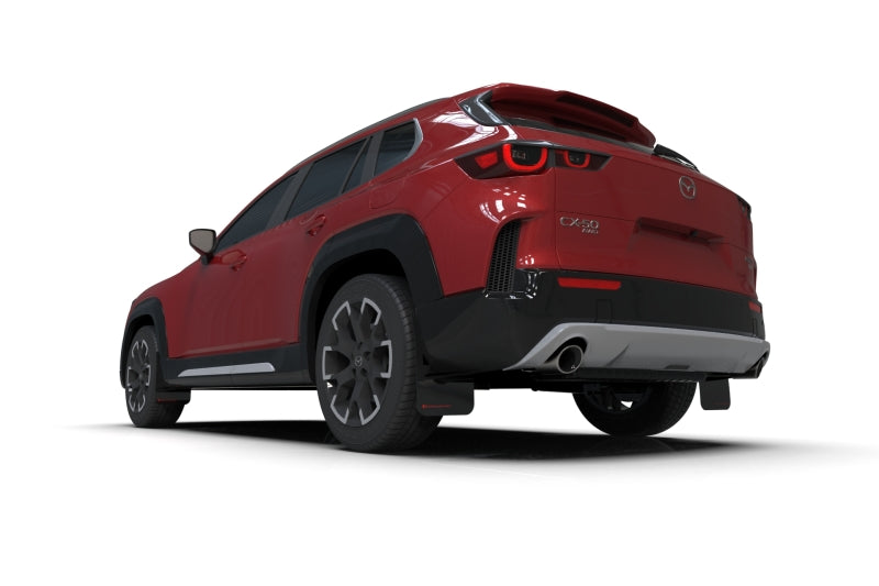Rally Armor - 2024 Mazda CX-50 Black UR Mud Flap W/Red Logo (Will Not Fit CX-5) - MF107-UR-BLK-RD