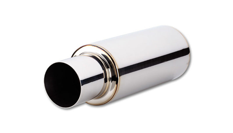 Vibrant TPV Round Muffler (23in Long) with 4in Round Tip Straight Cut - 4in inlet I.D. - 1091