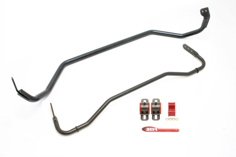 BMR 08-09 Pontiac G8 Front &amp; Rear Sway Bar Kit w/ Bushings - Black Hammertone - SB029H